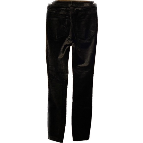 Paige Hoxton Ultra Skinny Velvet Jeans / Pants Sz 23 Black Overdye - Picture 4 of 8